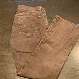 Brown Bootcut Cords By 7 For All Mankind